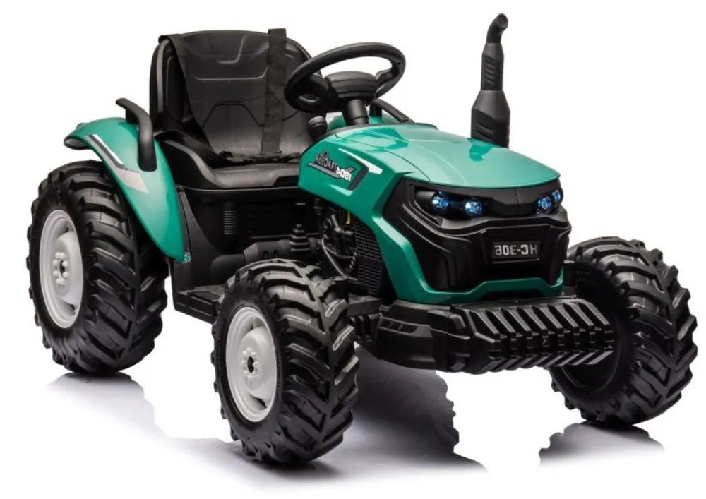 Elektrinis vaikiškas traktorius HC-306 – tamsiai žalias, 24V